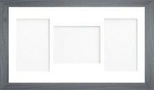 Grey Multi Aperture Photo Picture Frame & Mount With Choice Of 23 Mounts Design
