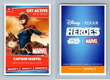 Captain Marvel #27 Disney Heroes 2019 Sainsburys Phosphorescent Trading Card