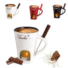 Sweet Fondue Cup for Date Night - Chocolate Melting Cup Set with Forks Gifts