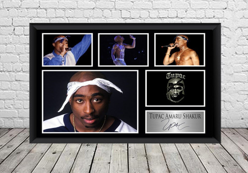 Tupac signed photo print - photo,