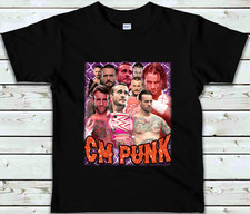 WWE T-shirt CM Punk Kids Boys Girls Wrestling T Shirt Tee Top