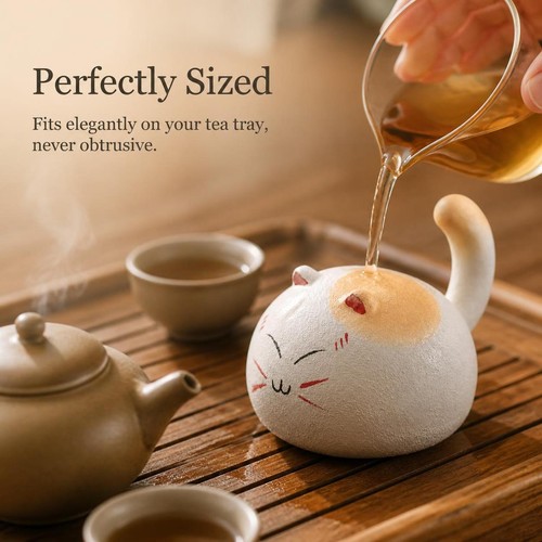 Lucky cat tea pet figurine - cat,