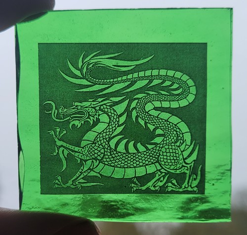 Stained glass dragon - glass,
