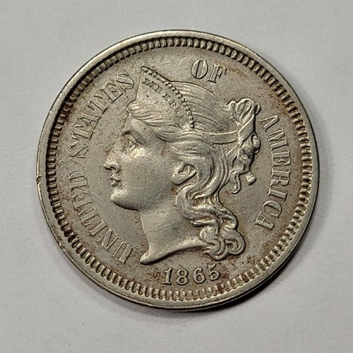 1865 three cent - cent, nickel