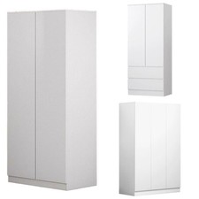 Wardrobe Matt White 2/3 Door Scandinavian Furniture