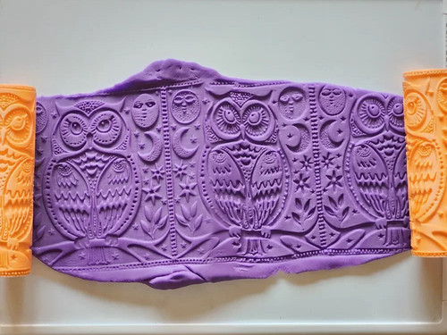 Owl folk art clay texture - owl,