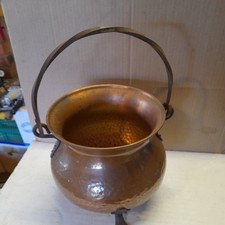 Copper cauldron planter big