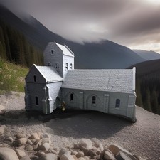 15mm large church ideal ww2 - church,,