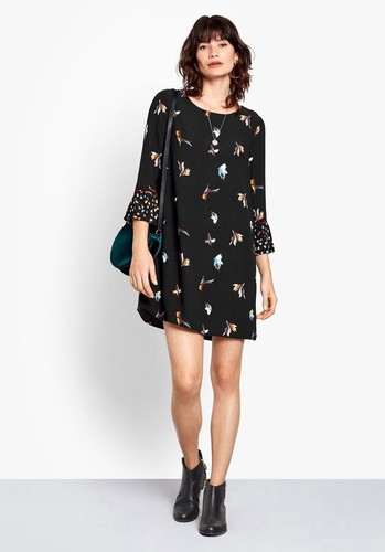 Hush arlo pleat black shift - arlo,