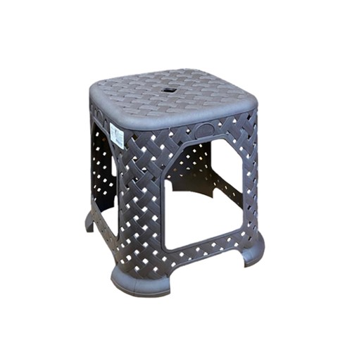 Plastic rattan stool small - plastic,