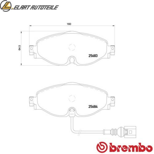 Brake pad set disc - brake, p