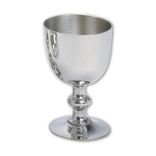 8in pewter chalice - pewter, 8oz