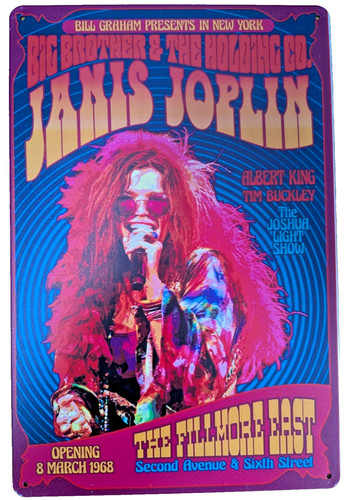 Janis joplin metal tin - janis,