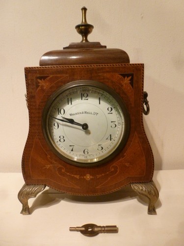 Small mahogany inlaid - , mantel