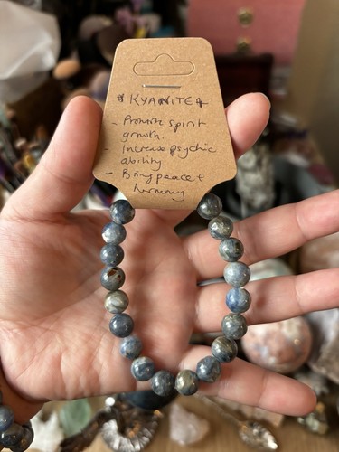 Handmade 9mm natural kyanite - 9mm,