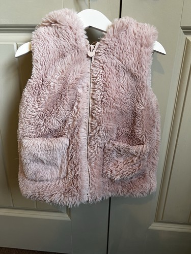 Pink faux fur gilet with - fur,