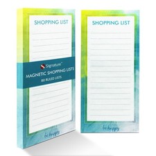 2X Magnetic Shopping List Pad Notepad 80 Tear Off Pages Fridge Memo Meal Planner