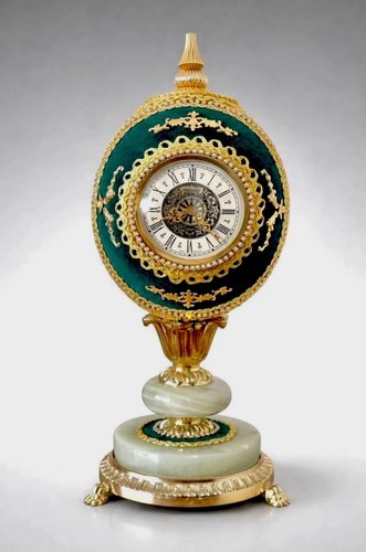 Vintage ostrich egg clock - vintage,