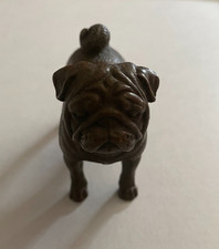 Japanese Bronze  okimono of Pug dog