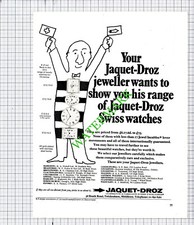 Jaquet-Droz Twickenham Middlesex Advert - 1969 Cutting