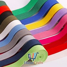 Cotton Webbing Tape Belting Fabric Strap Bag Making Strapping 25mm / 38mm Width
