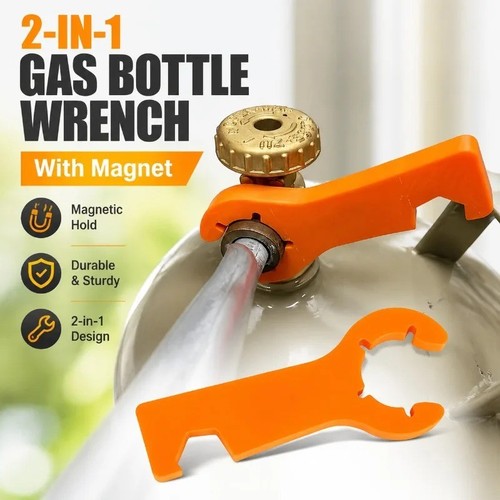 Gas bottle spanner wrench dual - gas,