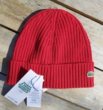 Genuine LACOSTE Red 100% Wool