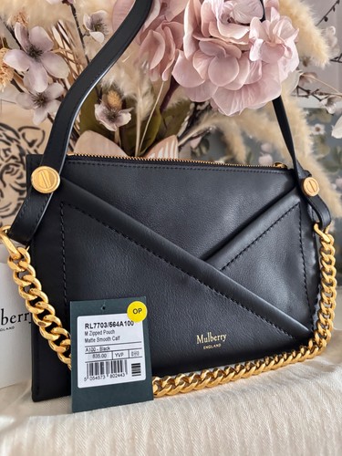 Mulberry zipped leather - m,