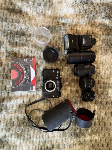 Zenit 12xp black vintage slr - black,