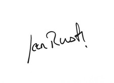 Ian Rush HAND SIGNED White