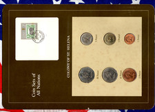 Coin Sets of All Nations St. Helena 1984 UNC 1 Pound 50,10,5,2,1 Pence JU2884