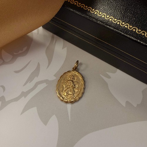 9ct gold christopher oval - 9ct, st
