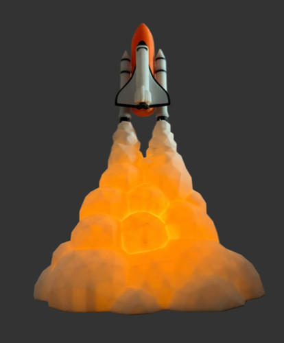 Space shuttle lamp night - night, light