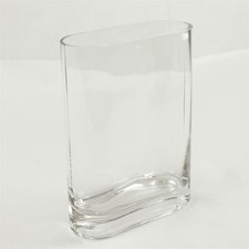 Clear rectangular glass vase - clear,