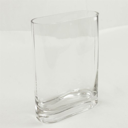 Clear rectangular glass vase - clear,