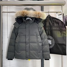 2025 Canada Goose Wyndham Parka Down Coat Coyote Fur Winter Outerwear Grey***