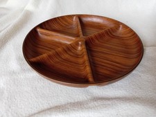 Vintage Caleppio Italian Divided Snack Tray Dish Wood Effect Hors D'oeuvres 