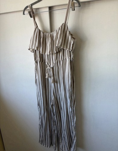 Zara light stripped jumpsuit