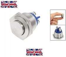 16mm Waterproof Stainless Steel Push Button Momentary ON/OFF Horn Switch Silver
