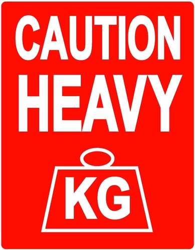 Caution heavy stickers large - stickers,