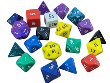 Jumbo DND Dice Set Oversized D20 D12 D10 D6 D4 TTRPG Board Maths Games 22-30mm