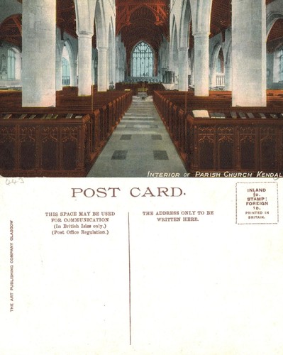 Vintage postcard interior of - postcard,
