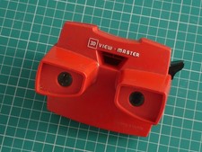 Vintage View Master Slide Reel Viewer Red 3D with four reels  Made in Belgium 