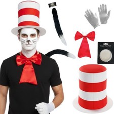 CRAZY CAT IN HAT COSTUME SET