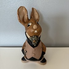 Pendelfin Uncle Soames Large Collectible Rabbit in Lilac Shirt Figure Vintage