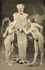 FRENCH NUDE SEPIA POSTCARD OF