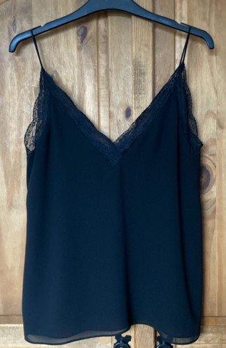 Zara black sheer cami - zara, top