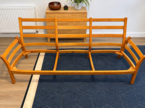 Ercol seater wooden sofa - 3,