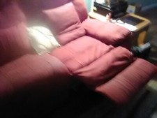 Red Long Cloth Sofa 2 end