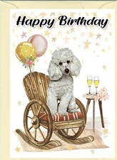 Poodle (white) Dog (4"x 6")